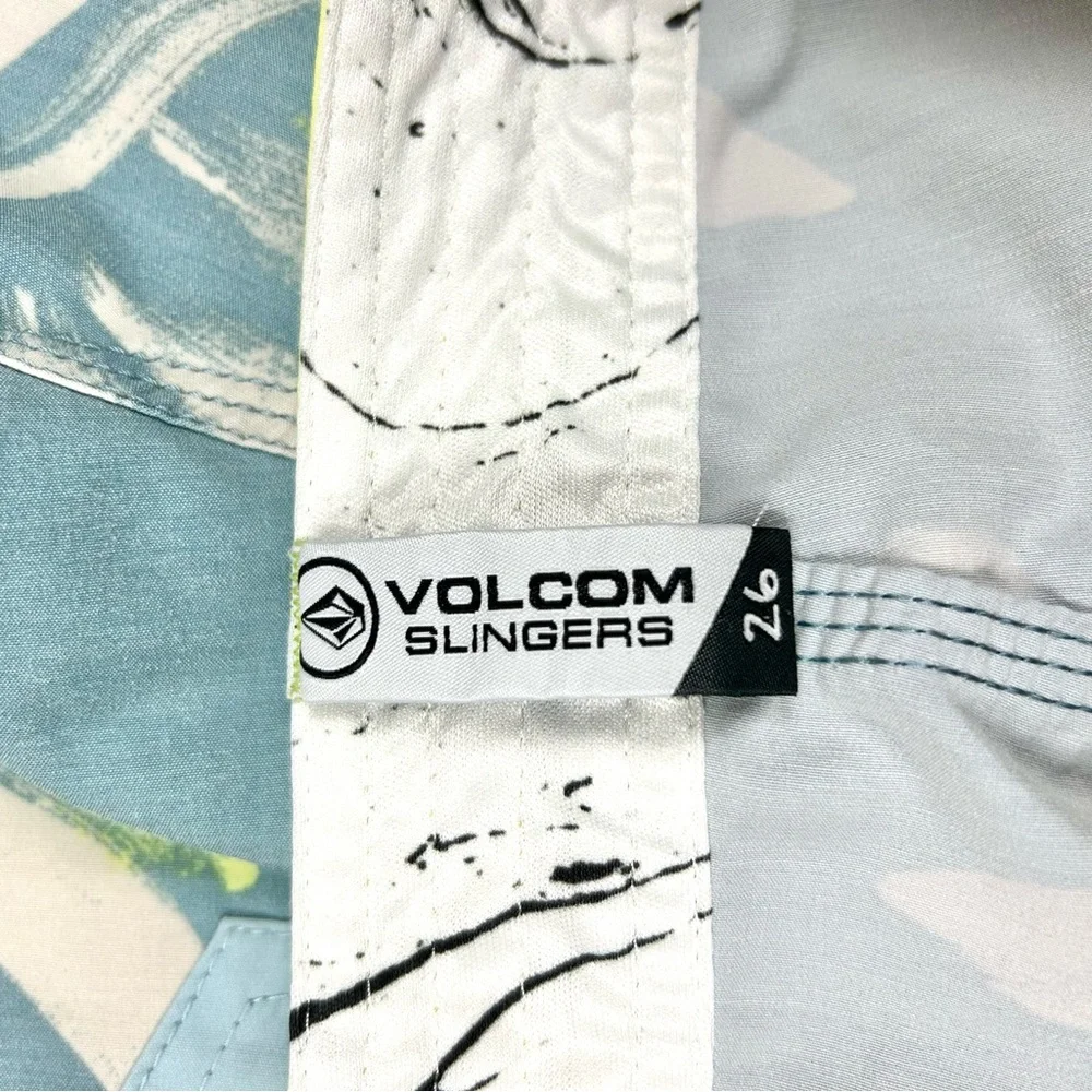 Volcom Boys Blue and Yellow Swim Shorts/Trunks